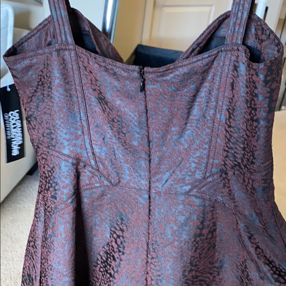 Black and Burgundy Formal Dress - Picture 3 of 4